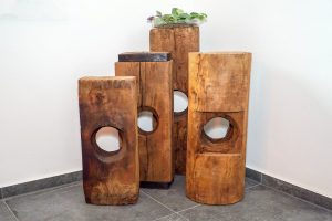 Dekohocker unterschiedlicher Größe